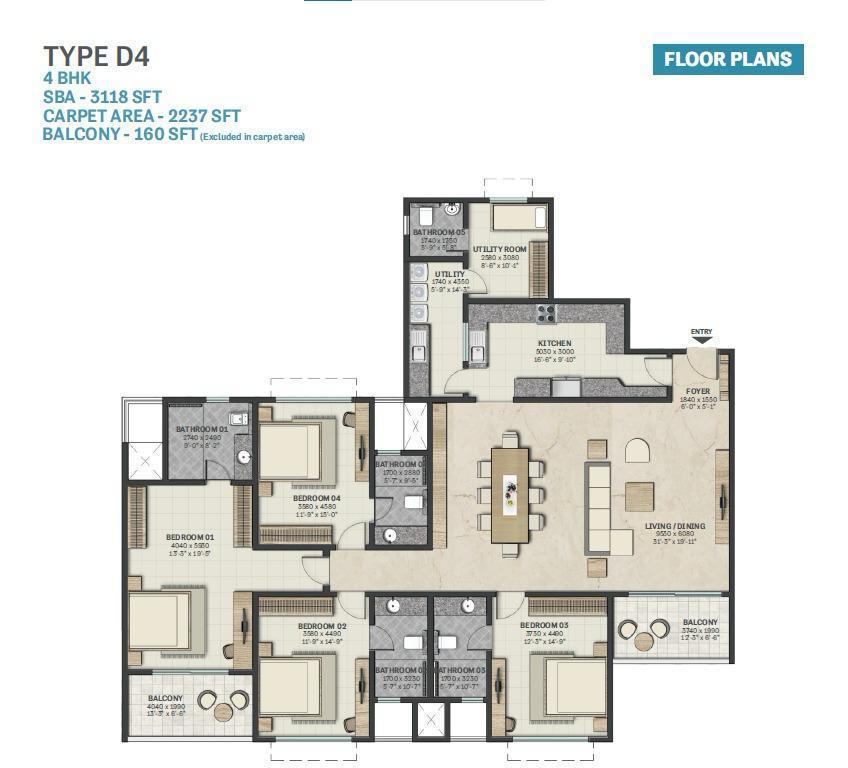 D4 floor plan